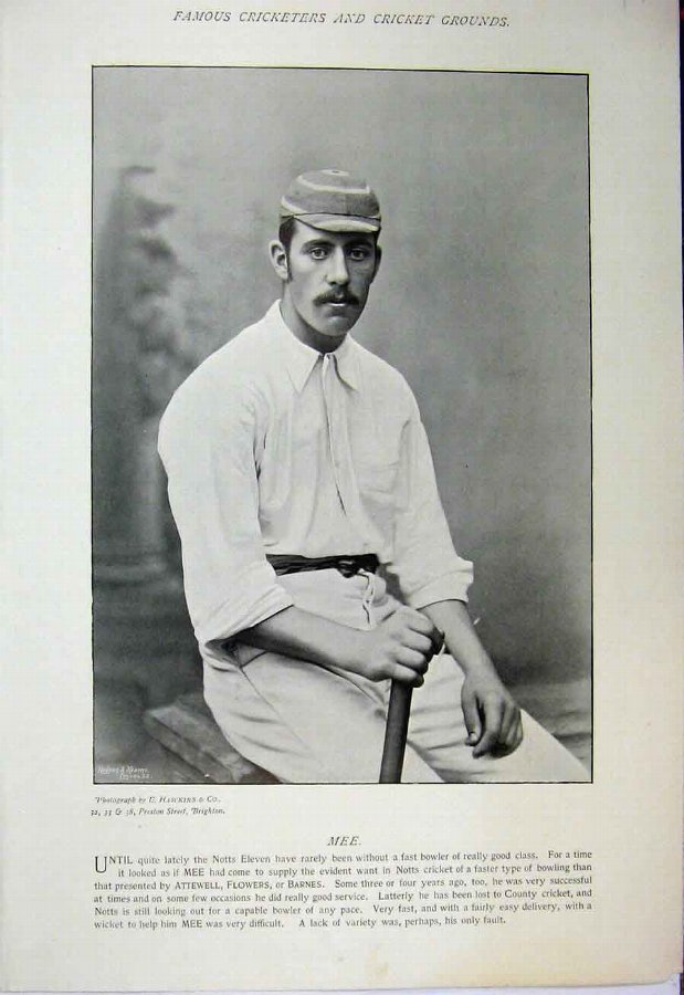 Print 1895 Cricket Mee Lords Cricket Ground Eton H