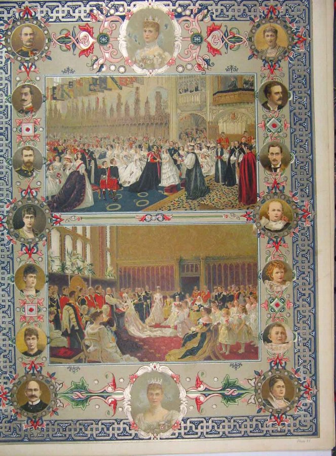 Print 1897 Portraits Queen King Wedding Ceremony C