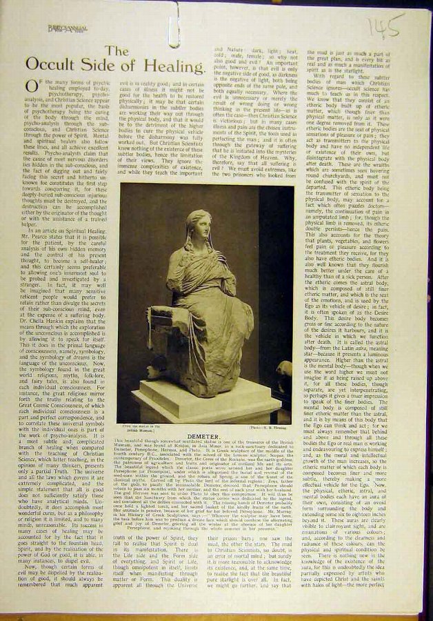 Print 1922 Demeter Statue Knidos Greek Sculpture 4