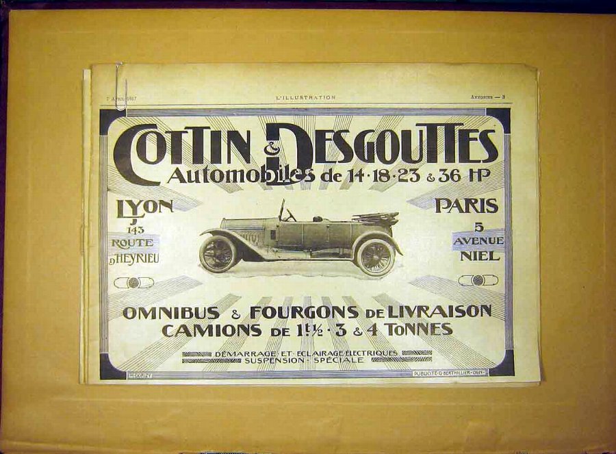 Print Advert Cottin Desgouttes Amnibus Automobile