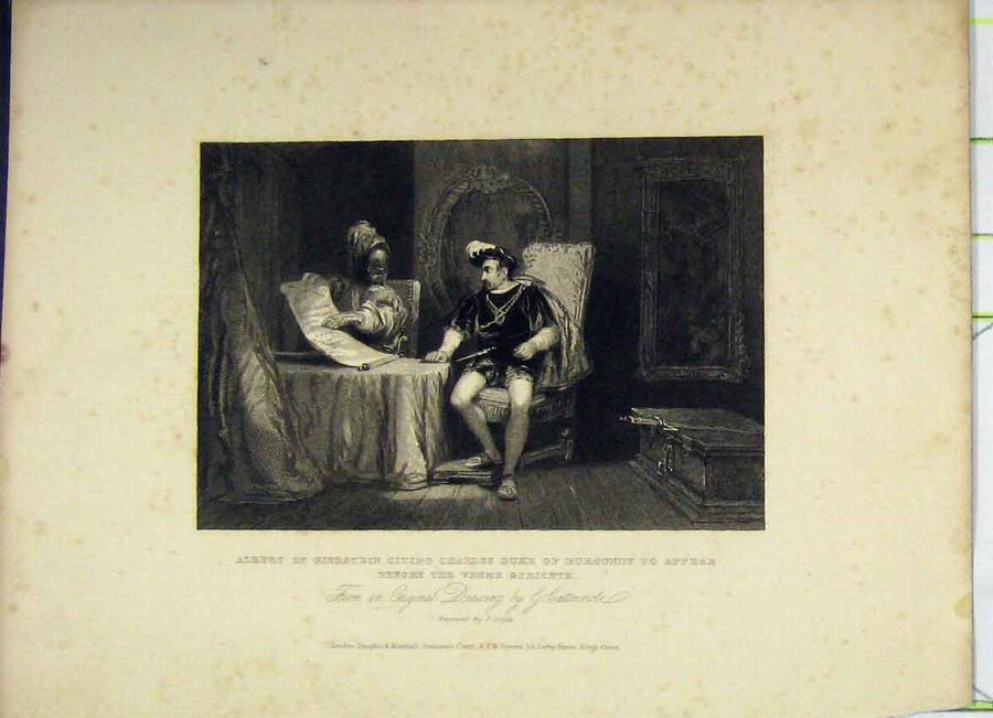 Print Albert Giersten Charles Duke Burgundy Vehme