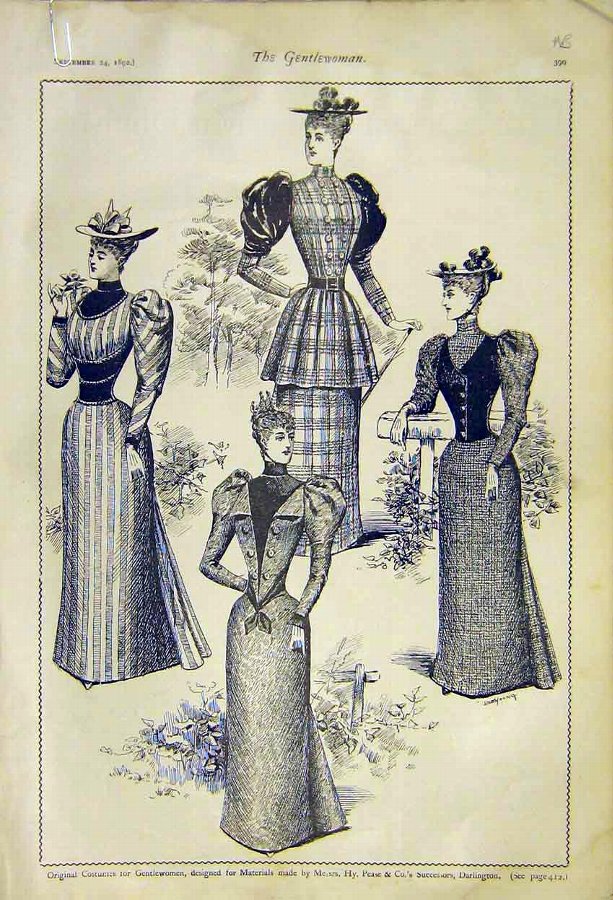 Print Costumes Ladies Fashion Pease Darlington Bur