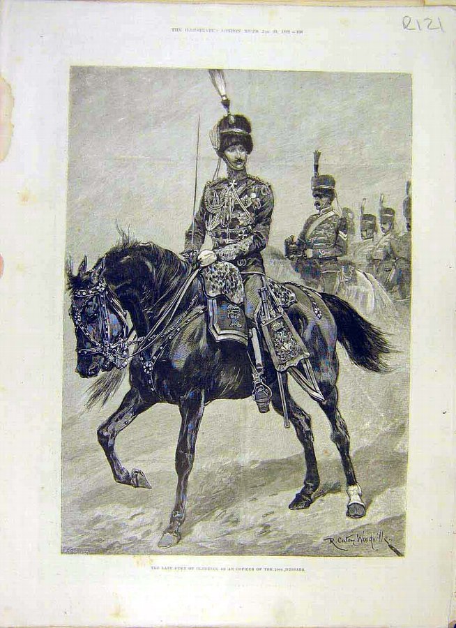 Print 1892 Duke Clarence Hussar Trinity College Pr