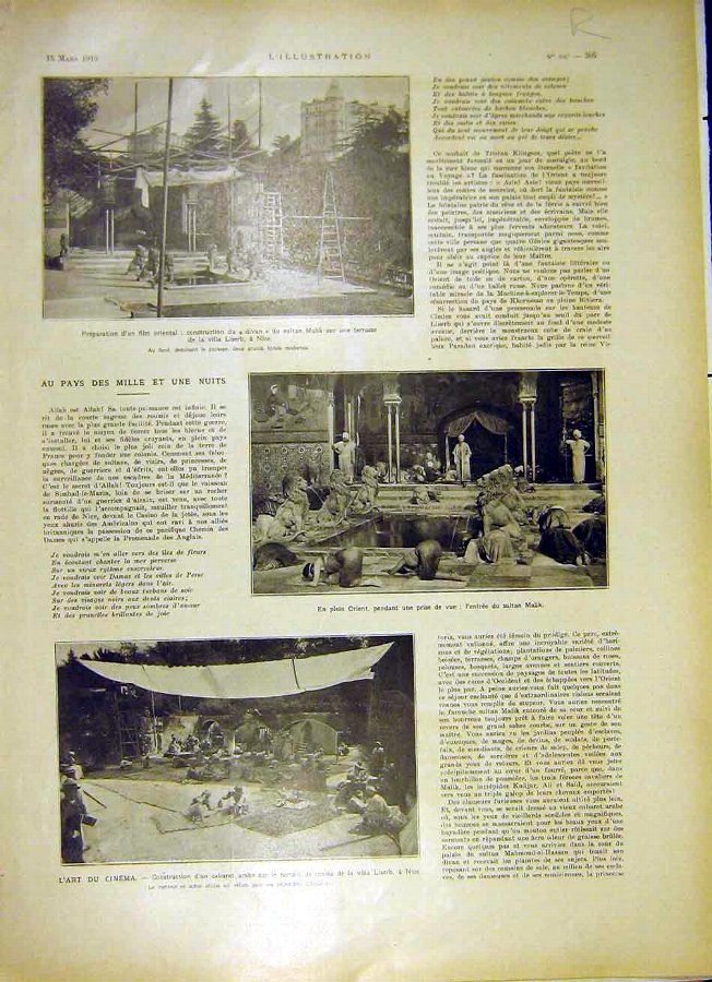 Print Orient Malik Cinema Film Construction French