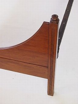 Antique Vintage Mahogany Bed - 3FT6 x 6FT3 / 42 Inch Large Single Staples Deco Bedstead