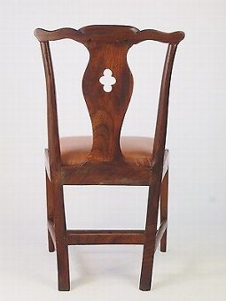 Antique Antique Georgian Elm Desk Chair - Hall Dining Side Bedroom Dressing Table Chair
