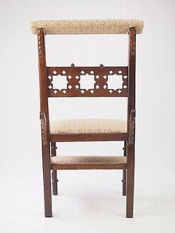 Antique Antique Victorian Oak Metamorphic Prayer Chair - Gothic Dresing Table Hall Chair