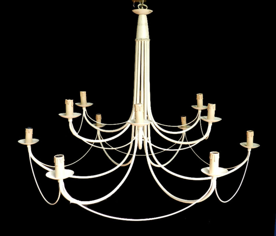 Large French Modern Design Chandelier Metal Swag Ceiling Light