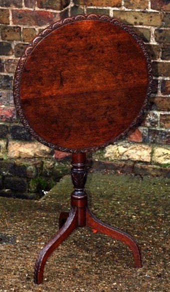 Antique 19th Century oak tilt-top wine table
