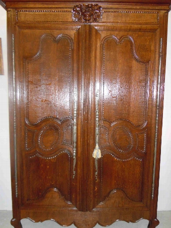 French Antique original Louis XV period Normandy marriage Armoire/ Wardrobe