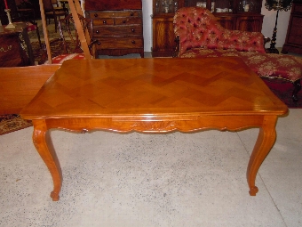 Stunning French Louis XV style dining draw leaf solid cherrywood dining table