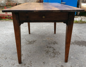 Antique 19th century French walnut farmhouse table.