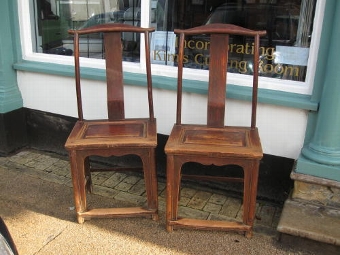 Pair Chinese chairs