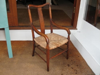 An Edwardian beech childs chair