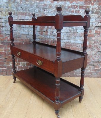 19c mahogany three tier buffet