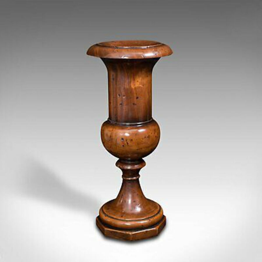 Antique Large Antique Dried Stem Vase, French, Beech, Display Urn, Victorian, Circa 1900