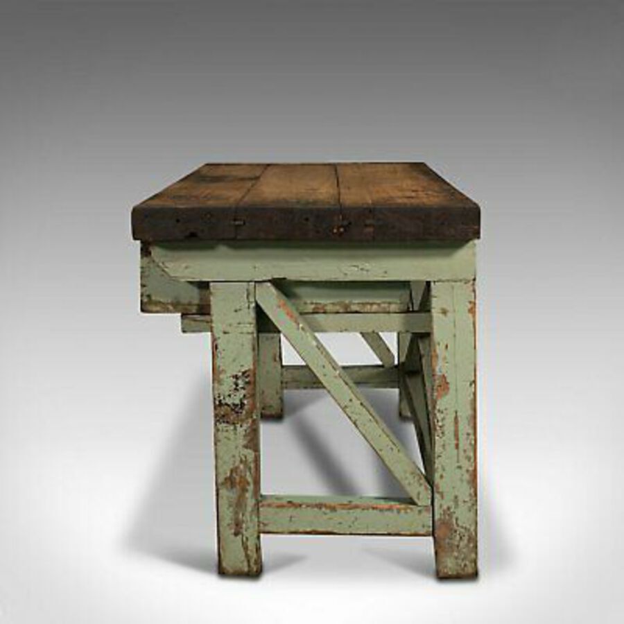 Antique Large Antique Silversmith's Table, English, Pine, Industrial, Bench, Victorian