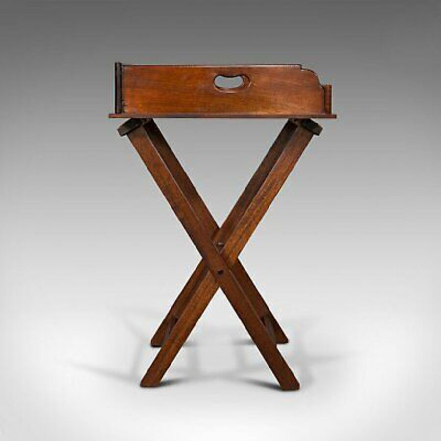 Antique Antique Butler's Stand, English, Mahogany, Serving Tray, Rest, Victorian, C.1900