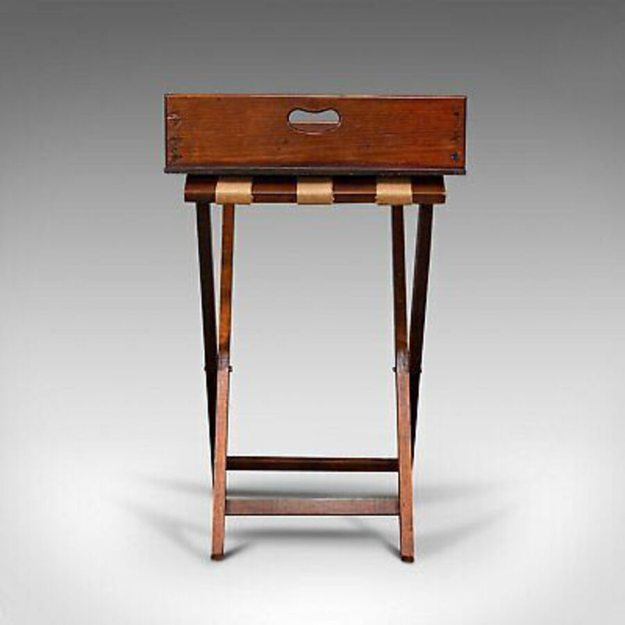 Antique Antique Butler's Stand, English, Mahogany, Serving Tray, Rest, Victorian, C.1900