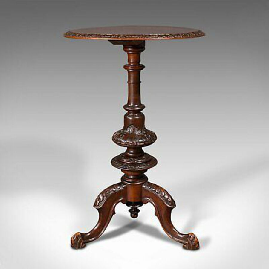 Antique Antique Wine Table, English, Mahogany, Side, Lamp, Occasional, Victorian, C.1860