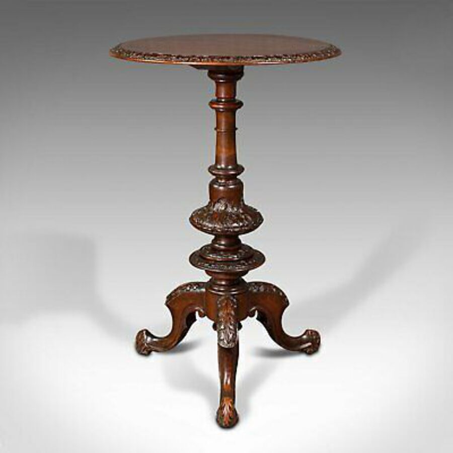 Antique Antique Wine Table, English, Mahogany, Side, Lamp, Occasional, Victorian, C.1860