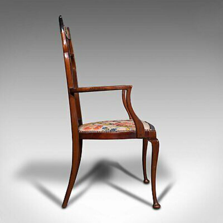 Antique Antique Elbow Chair, English, Occasional, Art Nouveau, Libertyesque, Victorian