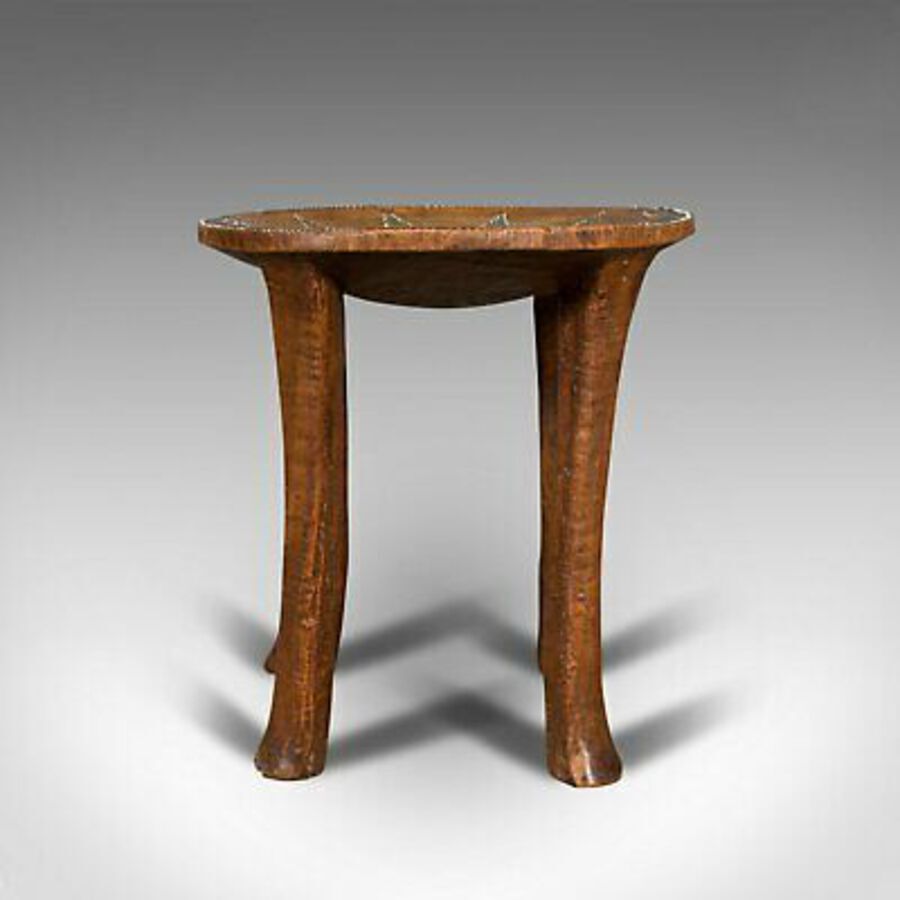Antique Small Antique Tribal Side Table, Australian, Lamp, Stool, Late Victorian, C.1900