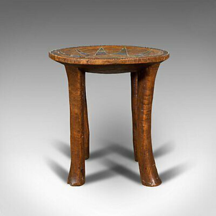 Antique Small Antique Tribal Side Table, Australian, Lamp, Stool, Late Victorian, C.1900