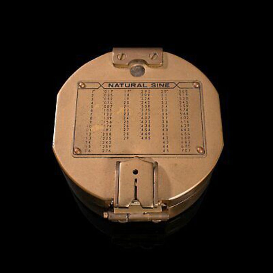 Antique Vintage Pocket Compass, English, Terrestrial, Maritime, Navigation, Instrument