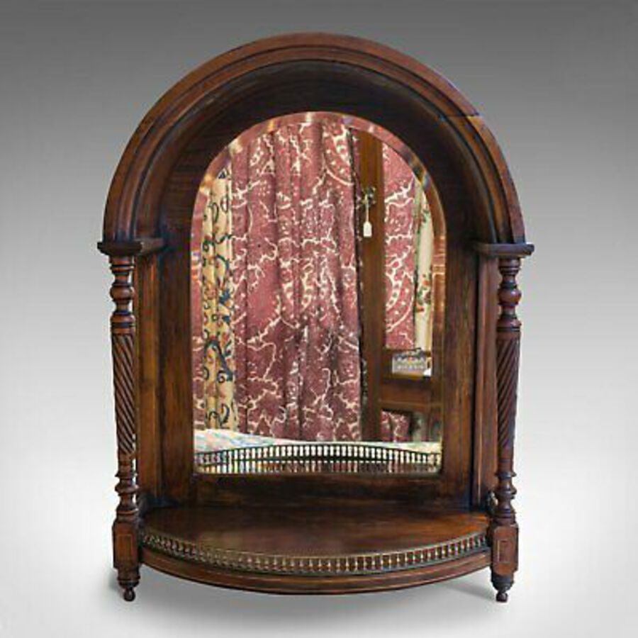 Antique Antique Butler's Mirror, English, Rosewood, Dome Top, Wall, Victorian, C.1880