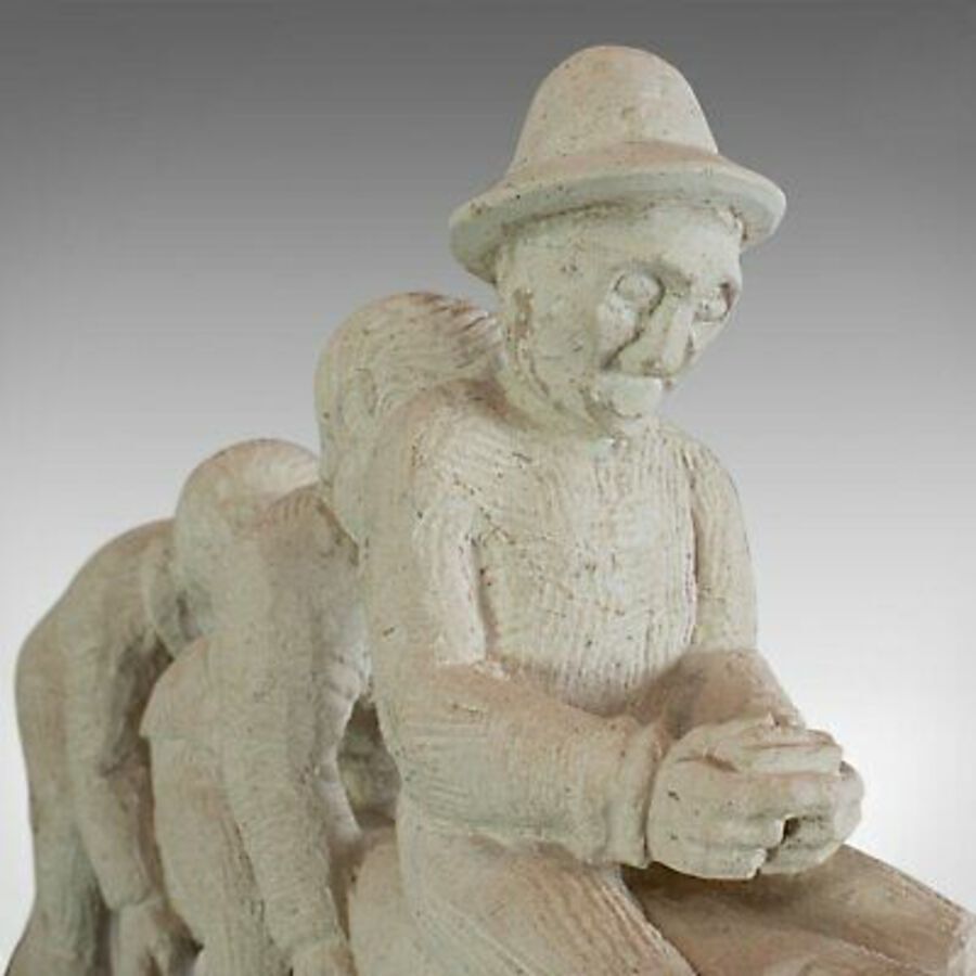 Antique No Evil, Sculptural Artwork, Sculpture, Dominic Hurley, Portland Stone, Allegory