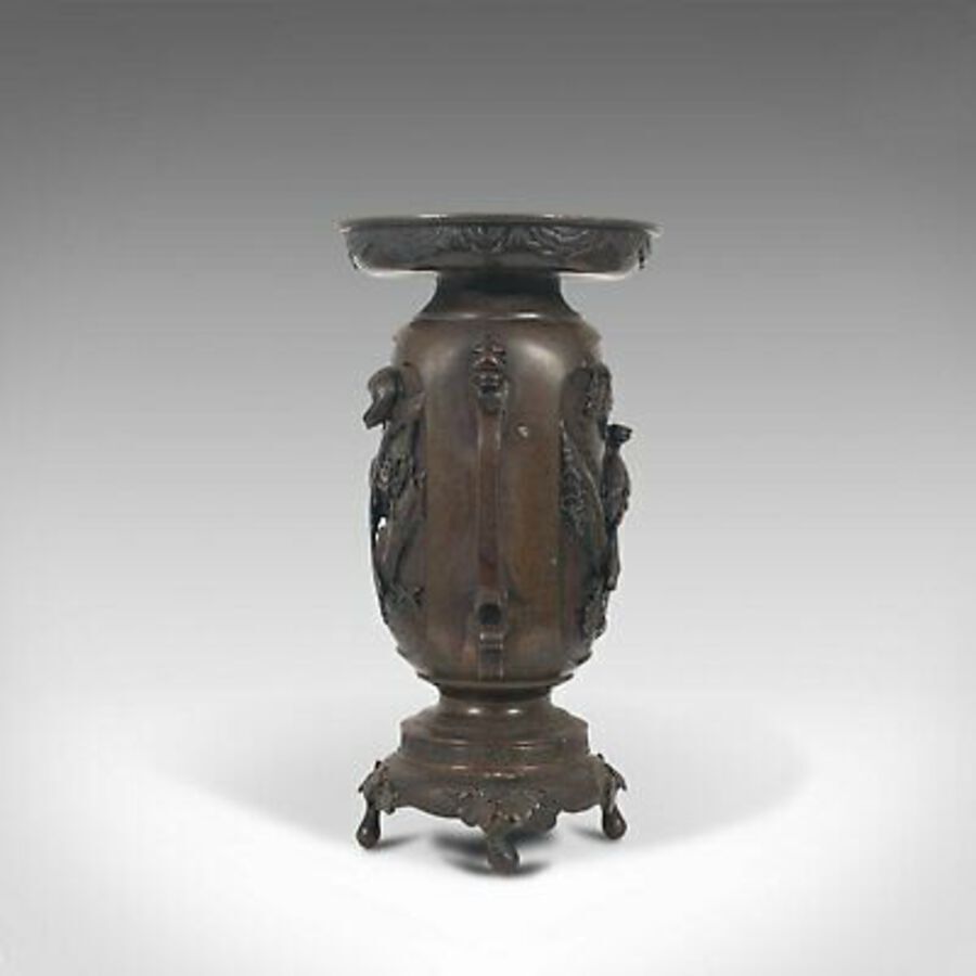 Antique Antique Decorative Vase, Japanese, Bronze, Meiji Period, Late 19th, Circa 1900
