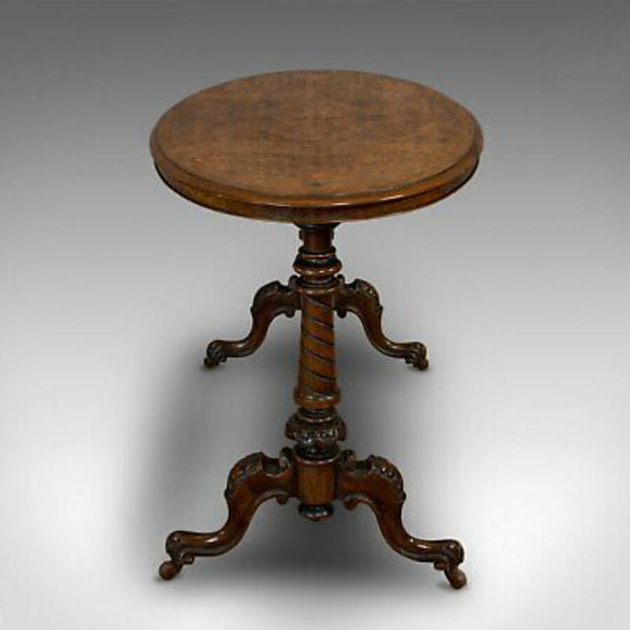 Antique Antique Oval Table, English, Burr Walnut, Centre, Side, Victorian, Circa 1870