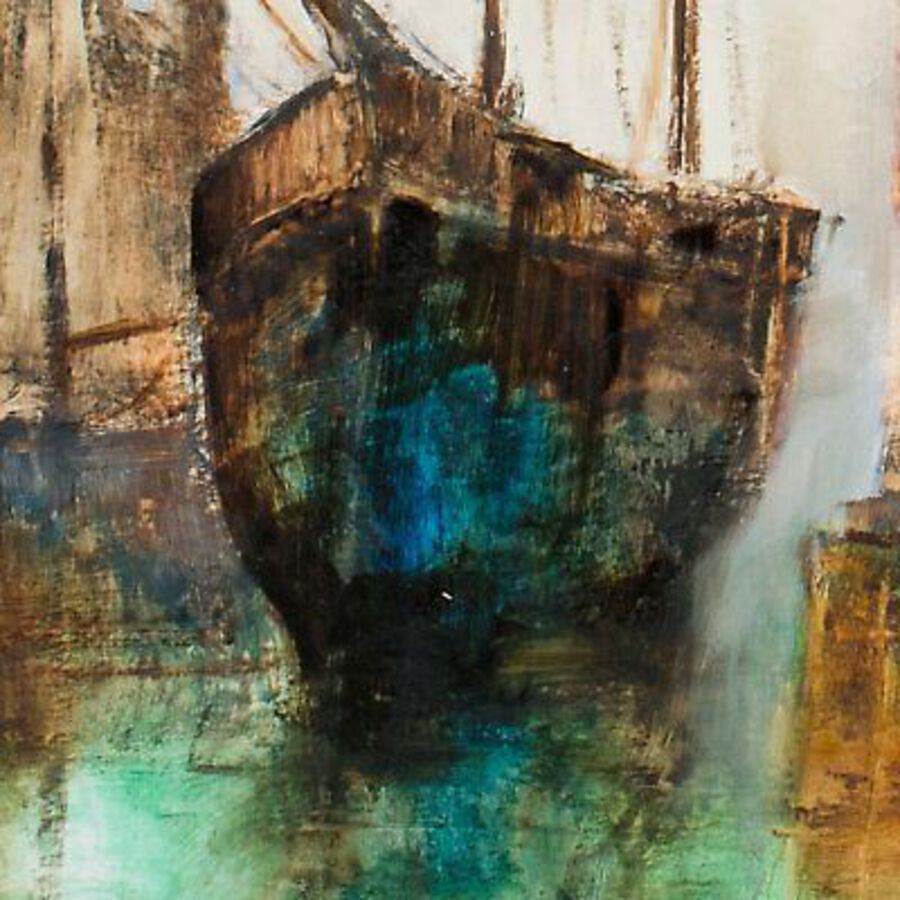 Antique Classic Maritime, Oil Painting, Marine, Ship, Scenic, Art, Original, 15
