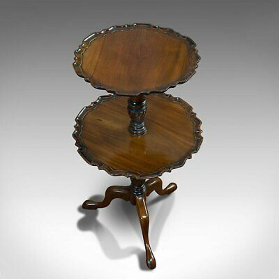 Antique Antique Whatnot Stand, Two Tier Dumb Waiter, Tea Table, Victorian, 1900