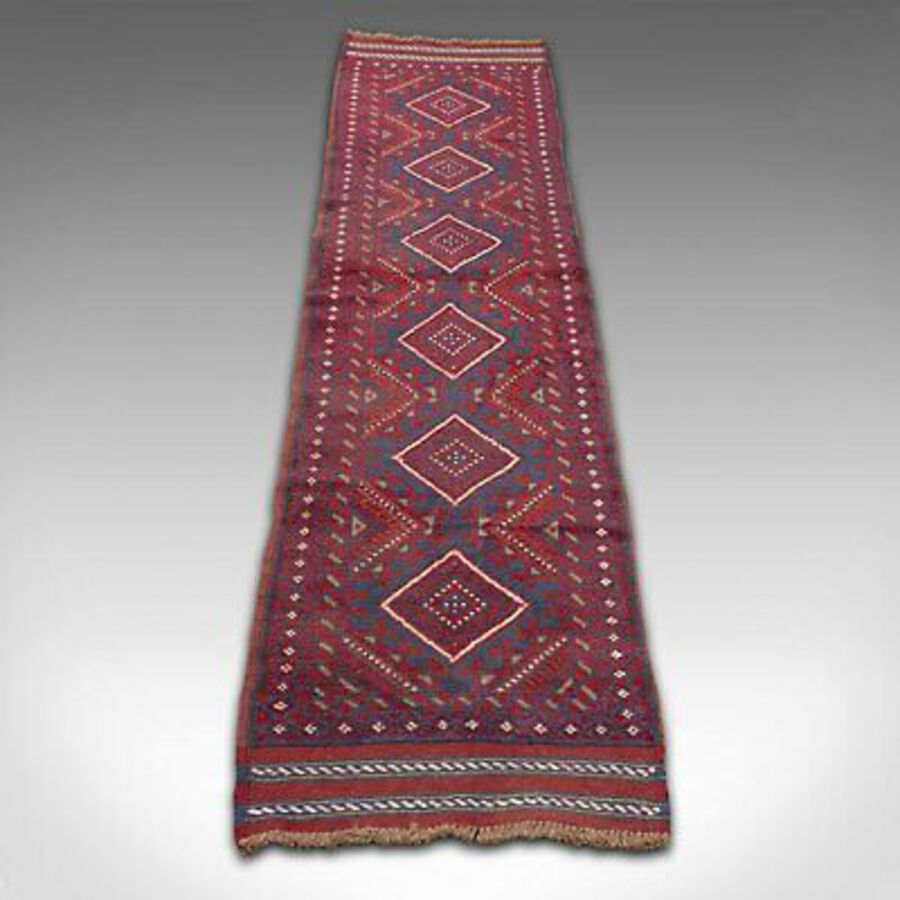 Antique Long Vintage Meshwani Runner, Caucasian, Decorative Rug, Reception Hall Carpet