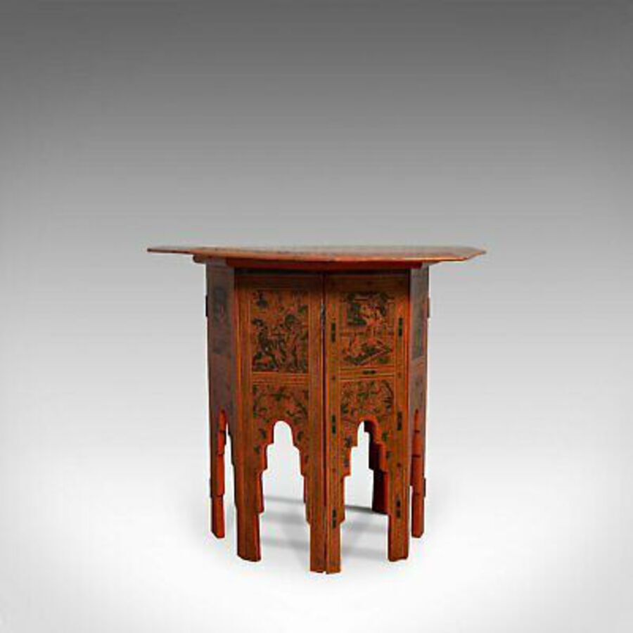 Antique Antique Occasional Table, Victorian, Chinese Elm, Octagonal, Coffee, Moorish