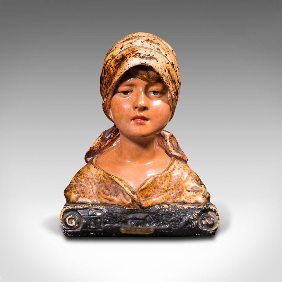 Antique Antique Portrait Bust, French, Decorative, Female Figure, Victorian, Art Nouveau