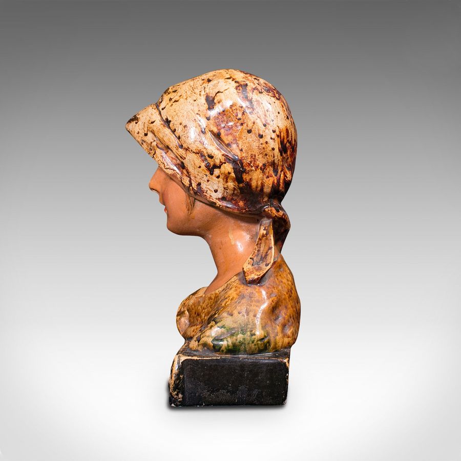 Antique Antique Portrait Bust, French, Decorative, Female Figure, Victorian, Art Nouveau