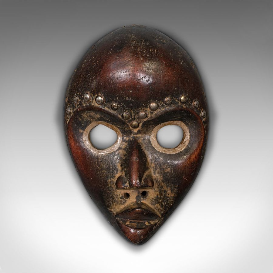 Antique Antique Dan Mask, Ivorian, Hardwood, West African, Tribal, Victorian, Circa 1900