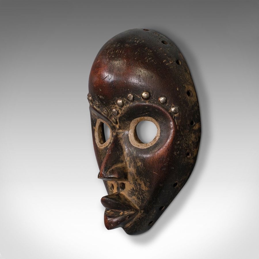 Antique Antique Dan Mask, Ivorian, Hardwood, West African, Tribal, Victorian, Circa 1900