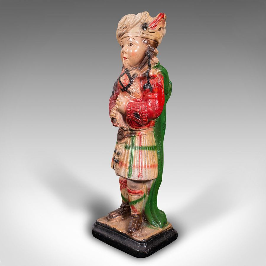 Antique Antique Decorative Piper Figure, Scottish, Statue, After Scots Guards, Victorian