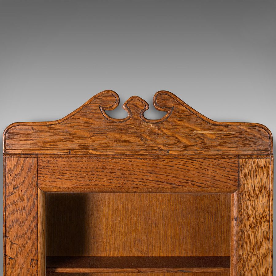 Antique Antique Shop's Display Cabinet, English, Oak, Glass Showcase, Retail, Edwardian