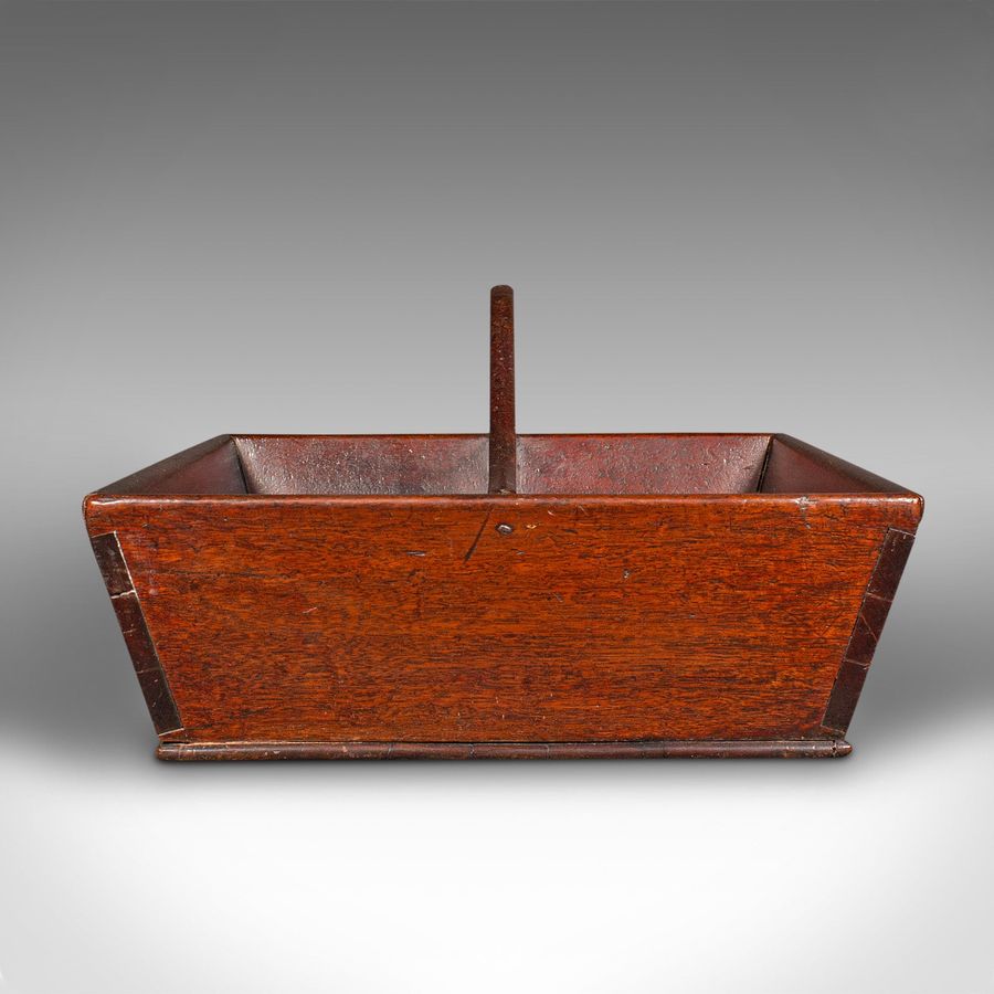 Antique Antique Butler's Duties Trug, English, Two Division Cutlery Tray, Georgian, 1800