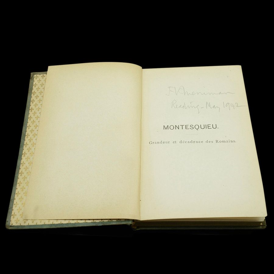 Antique Antique Book Grandeur Des Romains, Montesquieu, French Language, Mid Victorian