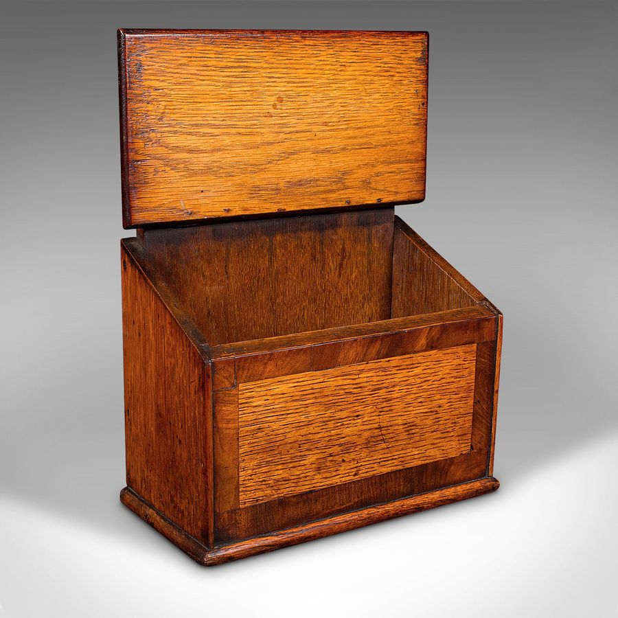 Antique Antique Glove Box, English, Oak, Keepsake, Reception Key Case, Georgian, C.1800