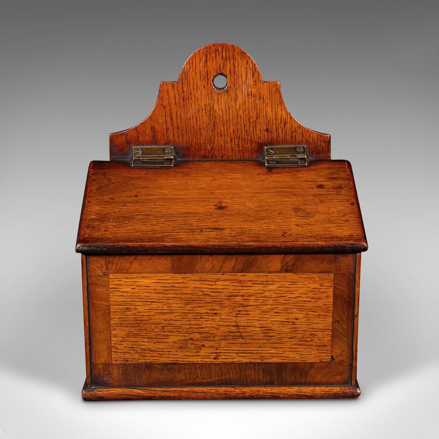 Antique Antique Glove Box, English, Oak, Keepsake, Reception Key Case, Georgian, C.1800