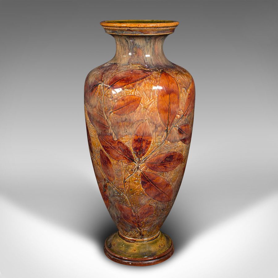 Antique Antique Pair Of Decorative Vases, English, Ceramic Flower Urn, Edwardian, C.1910