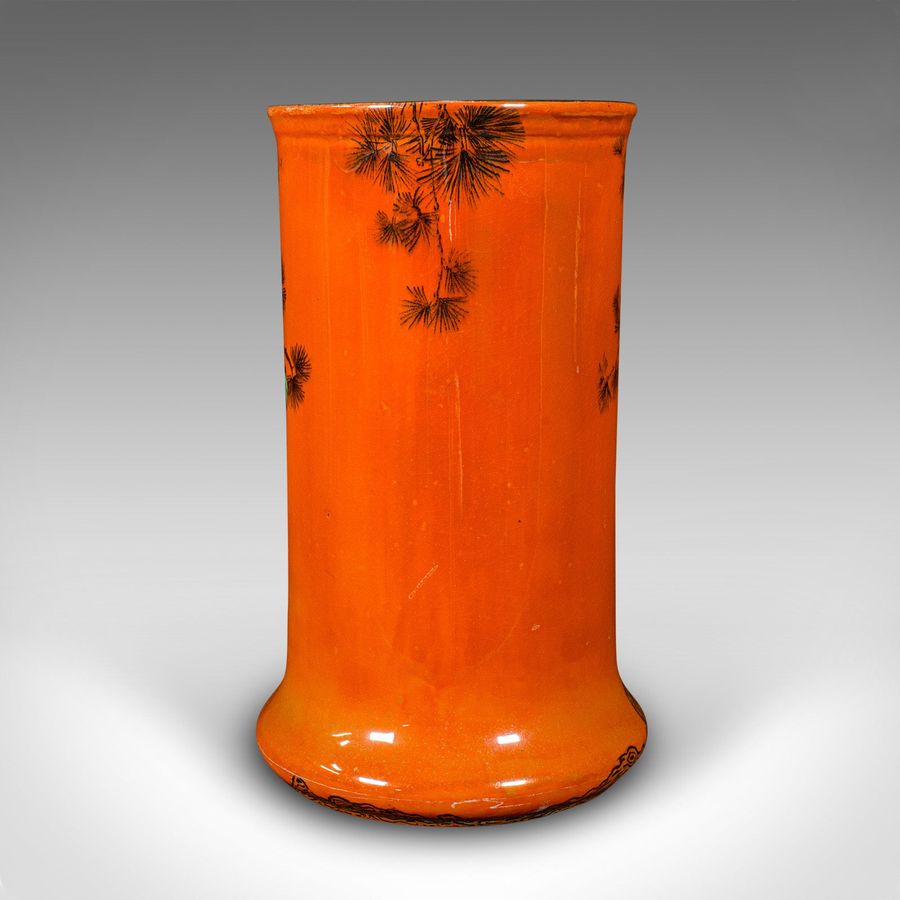 Antique Pair Of Antique Flower Vases, English, Lustre Ceramic, Oriental Taste, C.1920