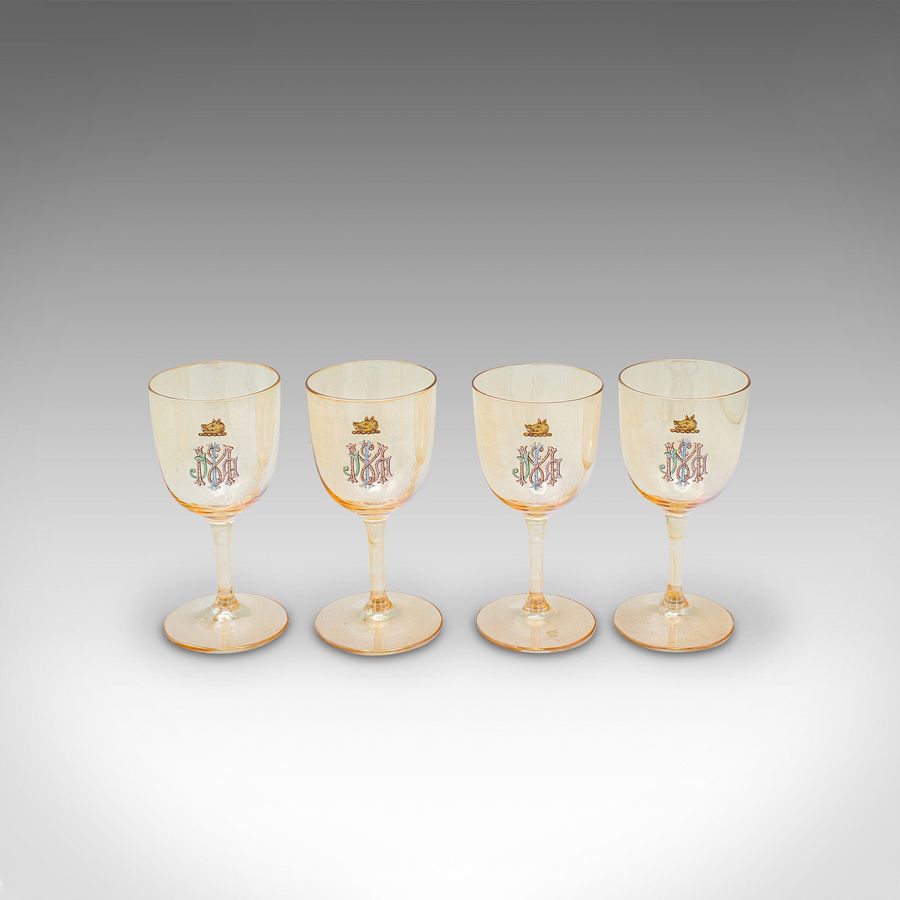 Antique Antique Cocktail Glass Service, Austrian, Wine, Aperitif, 12 pieces, Victorian